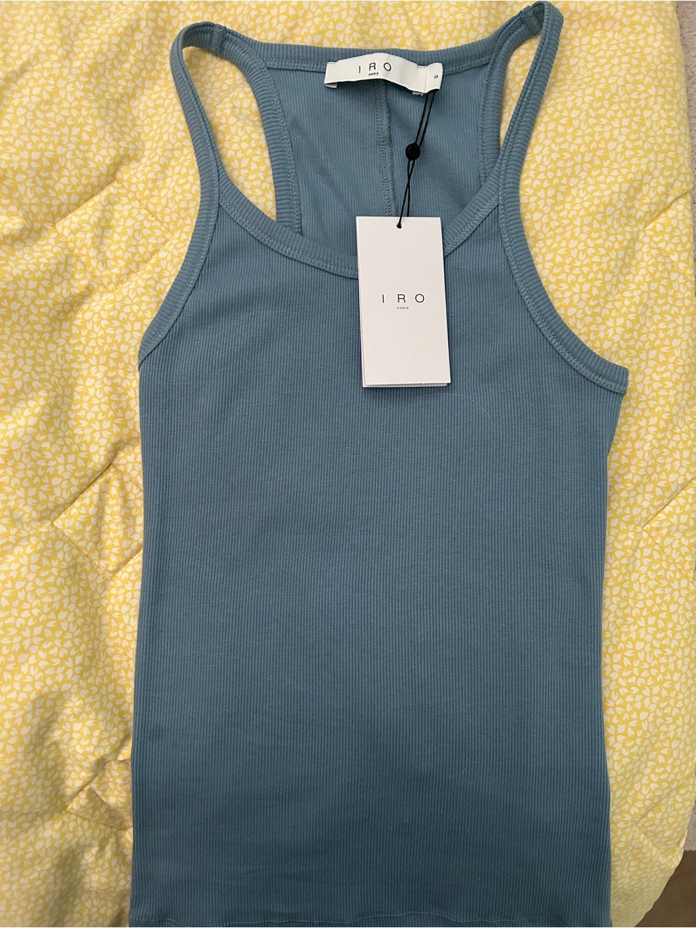 IRO Slate Blue Ribbed Racerback Tank - Picture 3 of 3
